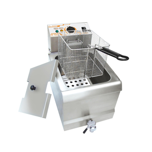 <span class=keywords><strong>Friteuse</strong></span> commerciale à gaz et électrique en acier inoxydable avec panier d'une capacité de 6L pour équipement de cuisine de restaurant - Product Image 4