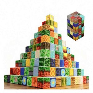 Cubos de Construcción Magnéticos Montessori Creativos, Bloques de Aprendizaje de Plástico Educativos Sensoriales STEM, Juego de Regalo para Niños - Product Image 3