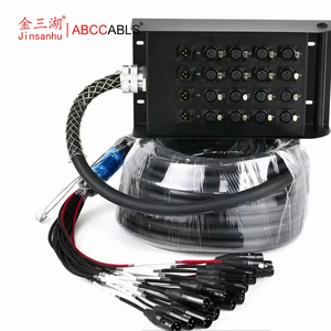 ABCCABLS <span class=keywords><strong>Cable</strong></span> Serpiente XLR Profesional Portátil <span class=keywords><strong>de</strong></span> 20 Canales y 20m, 16 Transmisiones y 4 Retornos XLR, Codificado Numéricamente, para Altavoces - Product Image 1