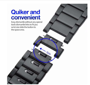 Correa de reloj de ajuste sin herramientas 41mm 45mm correa de reloj de acero inoxidable para Iwatch 7 SE Series para Apple - Product Image 2