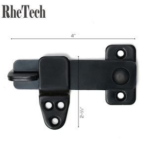 Mộc Mạc màu đen rèn gang trượt Barn Cửa Khóa cửa đồng thau chốt Tủ thanh tủ quần áo nhà kho cabin nhà để xe kéo móc phần cứng - Product Image 2