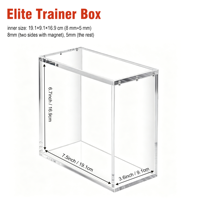 Boîte de présentation en acrylique pour cartes à collectionner, personnalisée, transparente, avec protection UV, magnétique, pour booster box Elite Trainer (ETB)