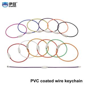 YIWANG Stainless Steel Wire <b>Rope</b> Cable Keychain Ring Luggage Tag - Product Image 4