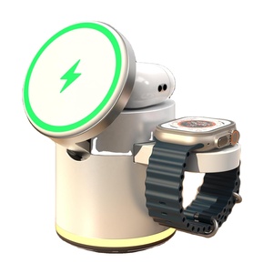 Productos de Tendencia 2026, <span class=keywords><strong>Cargador</strong></span> <span class=keywords><strong>Inalámbrico</strong></span> Magnético <span class=keywords><strong>3</strong></span> <span class=keywords><strong>en</strong></span> <span class=keywords><strong>1</strong></span> de 15W, Soporte para Teléfono Móvil, Base de Carga Inalámbrica - Product Image 1