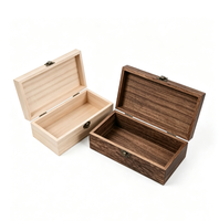 Boîte à bijoux en bois massif, vintage, faite à la main, avec fermoir métallique, pour ranger les bagues, les colliers et les montres