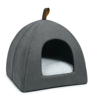 Vente en gros d'usine : Tapis de couchage pour animaux de compagnie en velours style yourte, tente dôme pour petits chiens et chats