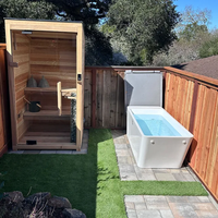 Bain de glace en acrylique de luxe Gurgle, prêt à l'emploi, avec design tout-en-un et refroidisseur de 1 CV