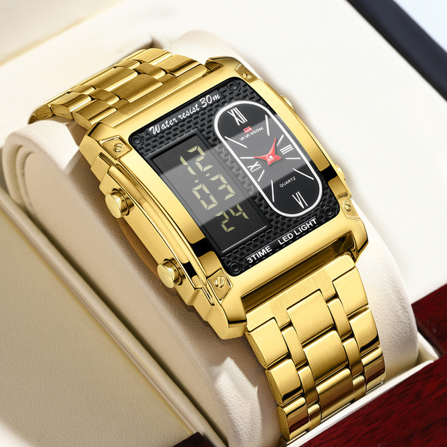 VA VA VOOM Montre Intelligente Square Dual Display Watches Personalized Waterproof Sport Men Smart Multifunctional Digital Watch