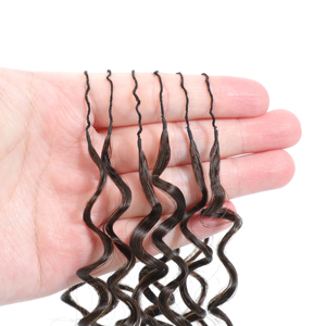 Cheveux humains bouclés birmans pour tresses au crochet, tresses bohèmes, extensions de cheveux humains 100% naturels, cheveux humains au crochet Miracle Knots - Product Image 6