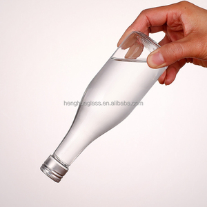 Rõ Ràng Flint Glass Rượu Mạnh Chai Rỗng Vòng <span class=keywords><strong>187Ml</strong></span> 250Ml 300Ml 350Ml 500Ml Giá Rẻ Rượu Rum Sake Chai Rượu Vang Với Nắp Nhôm - Product Image 4