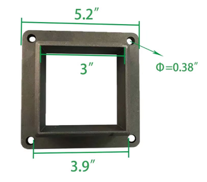 <span class=keywords><strong>Celia</strong></span>, 3 pulgadas (76,2mm), piezas de valla modernas ecológicas de aluminio, pasamanos embellecedor de Base, placa Base de montaje cuadrada, soporte de poste natural - Product Image 4