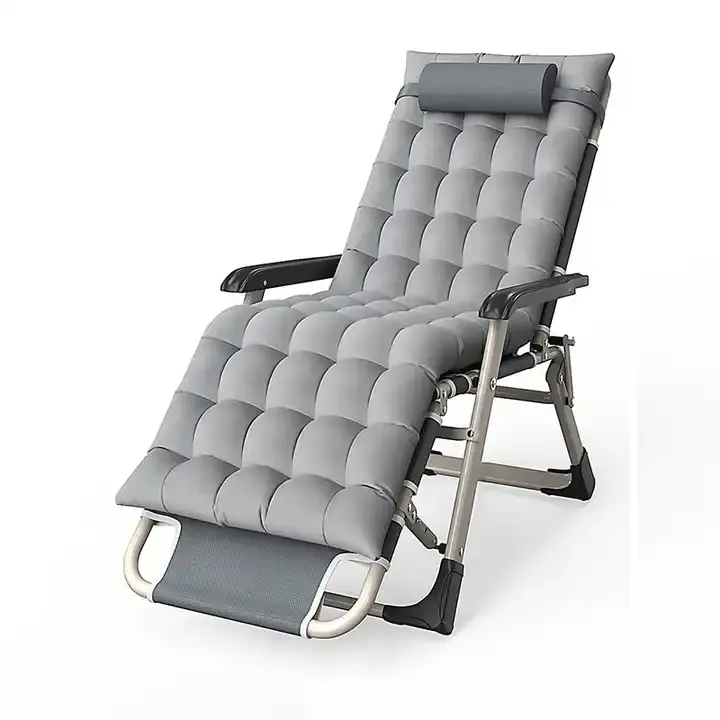 Lit pliant Salon d'extérieur pliable Chaises de plage de jardin inclinables Chaise longue pour parc de jardin