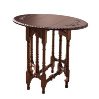 Table basse, table à thé, table à manger en bois massif de style français, design sculpté vintage, réglable, meubles de salon pour petits espaces
