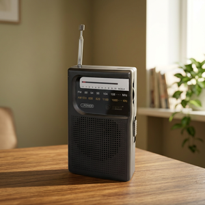 Radio analogica portatile AM/FM con 2 batterie AA, alimentata a batteria (Modello 5000003 GSC 2402596) - Product Image 3