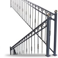 Rampe d'escalier et balustrade haut de gamme personnalisées en alliage d'aluminium européen et acier galvanisé pour terrasse extérieure, hôpital, appartement