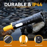 Lampe de poche usb haute puissance 18650 puissante super lumineuse d'urgence taschenlampe camping petite lampe de poche led cob rechargeable edc