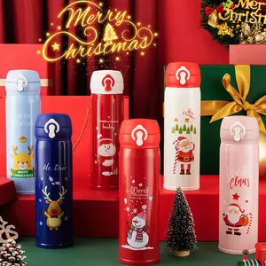 ขวดน้ำ Thermos Navidad,ของขวัญคริสต์มาส Thermos สองชั้น Termos