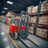 Spedizione Gratuita, Carrello Elevatore Elettrico Mini YUNTU Certificato CE per Ristoranti e Negozi, 2,5 Tonnellate, Batteria Antigelo, per Terreni Accidentati