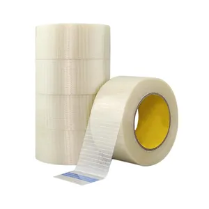 Transparent Self Adhesive Reinforced Strapping Fiberglass Filament Tape for heavy packing