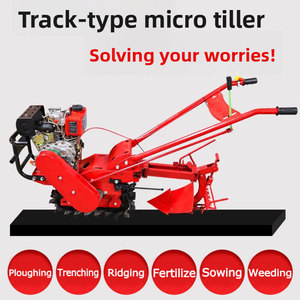 Mini motoculteur à chenilles 7,5 CV à moteur thermique, idéal pour les jardins potagers, les champs de maïs et les vergers, adapté à divers types de sols et de terrains - Product Image 4