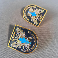 Broche carrée personnalisée en alliage plaqué or pour enfants, motif croix chrétienne Camino de Santiago, accessoires vestimentaires
