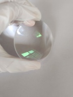 Lentille biconvexe H-ZK11 de haute précision de 68 mm en verre optique revêtu pour objectif de projecteur LCD simple