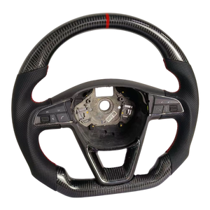 YTcarbon accessoires de voiture en Fiber de carbone <span class=keywords><strong>volant</strong></span> pour <span class=keywords><strong>Seat</strong></span> <span class=keywords><strong>Leon</strong></span> Mk3 <span class=keywords><strong>5F</strong></span> Ibiza 6F <span class=keywords><strong>volant</strong></span> de voiture de sport - Product Image 3