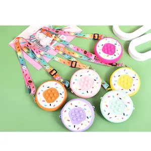 Mini Cute Donut Kids Silicone Bag Cute Crossbody Handbags Girls Toddler Bag Purse