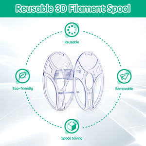 Bobina Reutilizable para Filamento 3D Espool, Recarga Transparente para Impresión 3D, Removible, Diámetro de 1.75/2.85mm, 1KG PLA PETG sin Bobina - Product Image 3