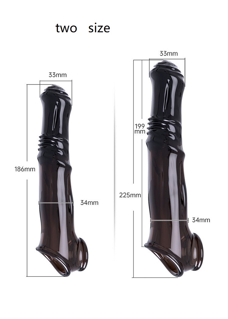 YL Big Penis Sleeve - Realistic Extended Cock Extender
