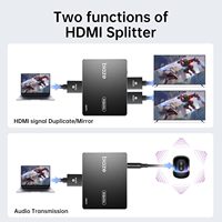 Répartiteur HDTV 8K Biaze Metal 1 vers 2, prend en charge 4K120Hz HDR Dolby/DTS EDID HDCP 2.3 PS5 Xbox NVIDIA, extraction audio 3.5mm Type-C