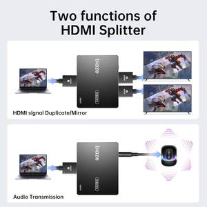 Divisor HDTV Biaze 8K 1 a 2, Compatible con 4K120Hz <span class=keywords><strong>HDR</strong></span> Dolby/DTS EDID HDCP 2.3 PS5 Xbox NVIDIA, Extracción de Audio de 3.5mm, Alimentación Tipo-C - Product Image 5