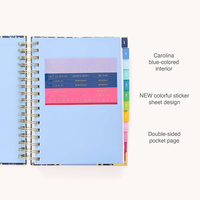 Cahier à spirale A5 personnalisable avec couverture colorée Planificateur scolaire Calendrier Journal laitier Bloc-notes Impression de logo personnalisée