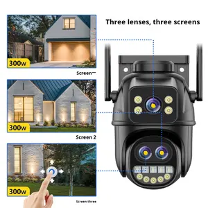 كاميرا آي سي سي الخارجية اللاسلكية ثلاثية العدسات بدقة 9 ميجابكسل مع تقريب بصري 8x ورؤية ليلية مزدوجة وإنذار للحركة وتتبع عبر الشبكة - Product Image 4