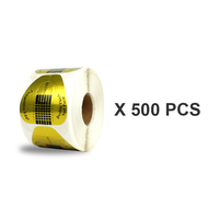 Formes d'extension d'ongles en acrylique avec logo personnalisé, 500 pièces, auto-adhésives, pour gel constructeur, double usage