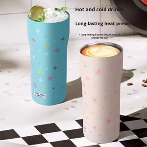 Mug de voyage isotherme en acier inoxydable Superfit avec paille, motif à pois mignon, thermos pour le bureau, le camping, OEM - Product Image 2