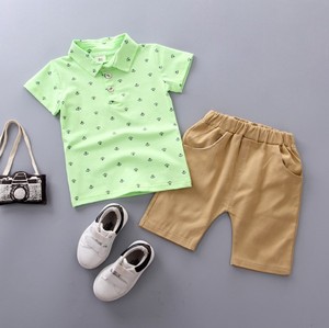 Ensemble de 2 pièces pour bébé garçon, col polo, imprimé cartoon, été, vêtements pour enfants - Product Image 5