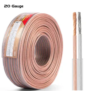 Cable de Altavoz DIY Hifi Transparente de Cobre OFC Calibre 20 para Cine en Casa, Sistema de <span class=keywords><strong>DJ</strong></span>, KTV y Audio de Coche, Línea de PVC de Alta Gama - Product Image 1