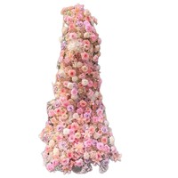 Cascade de fleurs artificielles en soie pour centre de table, design bionique, roses et gypsophile, pour hôtels, banquets, fêtes, anniversaires, extérieur