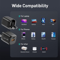 Chargeur mural portable Tommox 20W 18W Gan, chargeurs rapides de voyage PD pour mobiles, chargeur USB C 20W PD QC3.0