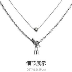 Collar de Moda para Mujer, Estilo Hip Hop, con Colgante de Bola y Cierre, en Acero Inoxidable con Baño de Oro de 18K, Superventas - Product Image 6