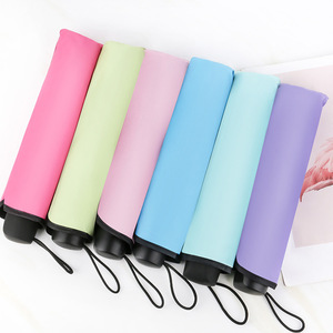 Sun <b>Umbrella</b> Upf40+ 8 Bone <b>Windproof</b> Folding With Black Film Sun Protection Travel Use - Product Image 2