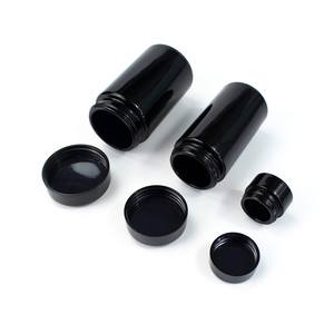 In-stock black glass cream <b>jars</b> 50g100g 150g 200g 250g 500g hot sale - Product Image 6