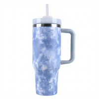 Bouteille d'eau de sport en acier inoxydable 304 de qualité alimentaire, 40 oz, gobelet de voiture, grande carafe à eau, gobelet isotherme à double paroi avec paille
