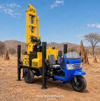 Foreuse de puits d'eau tricycle KY200, profondeur 200m, diamètre de forage 140-254mm, moteur diesel Yuchai 58kW, machine de forage DTH