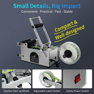 Machine d'étiquetage de bouteilles rondes semi-automatique industrielle JY-50 avec une précision élevée de ±0,5 mm - Product Image 4