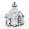 Maison de jeu pour enfants en papier à dessiner, modèle de cabane à graffitis DIY, BF30005