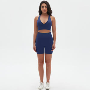 Soutien-gorge de sport de haute qualité à col en V, dos croisé sexy, compression, pour le yoga et le fitness, pour femmes, vêtements de sport athlétiques - Product Image 4