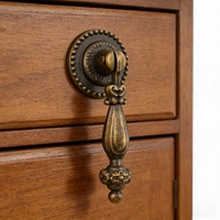 Poignées de meuble classiques européennes en alliage de zinc, à trou unique, pour commodes, tiroirs, cuisines, chambres, salles de bain et entrepôts