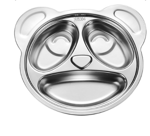 ถาดเสิร์ฟอาหารสแตนเลส FLEY สำหรับเด็ก พร้อมช่องแบ่งอาหาร 3 ช่องแยกอิสระ - Product Image 4
